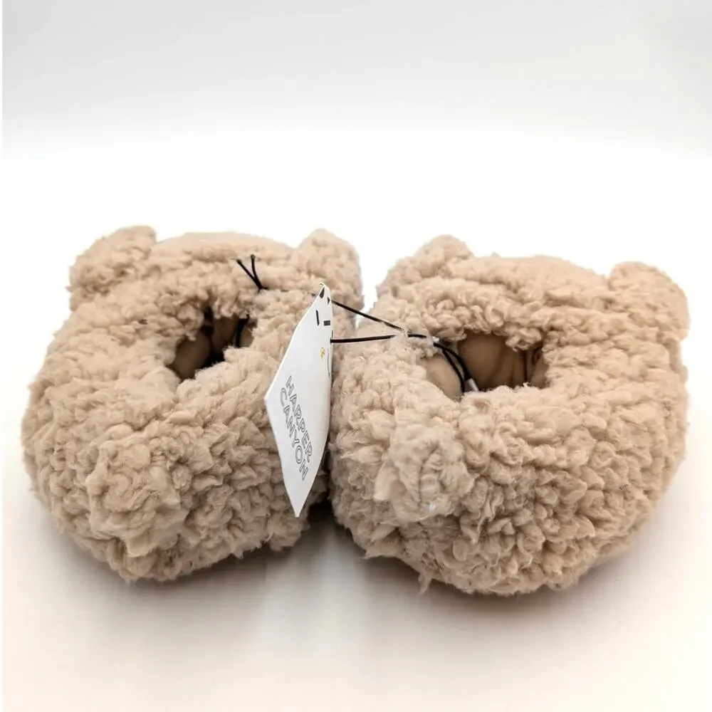 Harper Canyon Puppy Faux Shearling Fluff Slippers Kids Tan Size US4/5